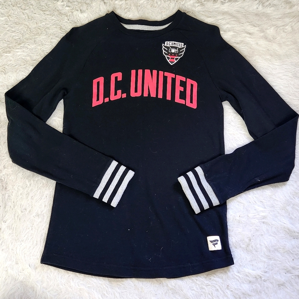 Fanatics DC United long sleeve tshirt sweatshirt jersey - black red - women S